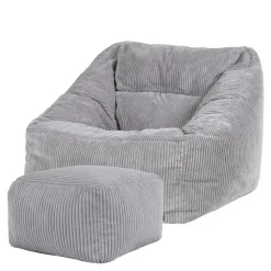 icon Zitzak en Poef Natalia - Corduroy Zitzak - Grijs