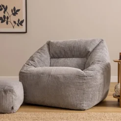 icon Zitzak en Poef Natalia - Corduroy Zitzak - Grijs