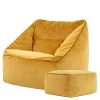 icon Zitzak en Poef Natalia - Fluwelen Zitzak - Geel