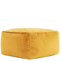 icon Zitzak en Poef Natalia - Fluwelen Zitzak - Geel