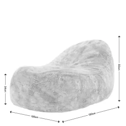 icon Zitzak Lounger Dream - Zitzak van Imitatiebont - Poolwolf