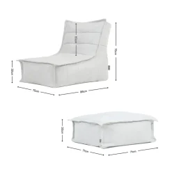 icon Zitzak Lounger en Poef Dolce - Zitzak Buiten - Saliegroen