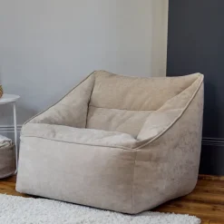 icon Zitzak Natalia - Chenille Zitzak Fauteuil - Beige