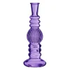 Ideas 4 Seasons Vaas Florence - paars glas - ribbel - D8,5 x H23 cm