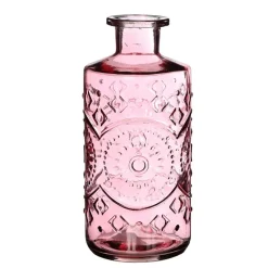 Ideas4seasons Flesvaas Berlin - glas - lichtroze - D9 x H21 cm