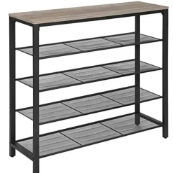 Industrieel 5-vaks Schoenenrek, Schoenopberger