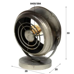 Industriele tafellamp Bame - 20x29x33 cm - Zilver - Zilverkleurig