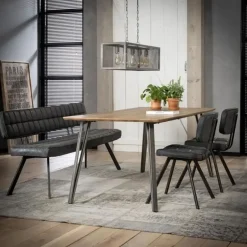 Industriële Eetkamerbank Madrid 180 cm