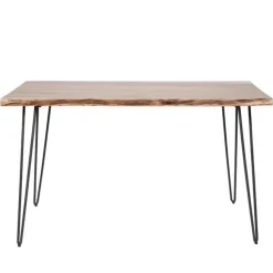 Industriële eettafel acaciahout Novi 130x70 cm - Hout - Bruin