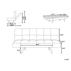 INGARO - Slaapbank 3-zits - Multicolor - Polyester