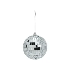 Inge Christmas Decor Disco kerstbal - zilver - D9 cm - discobal