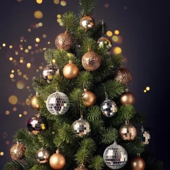 Inge Christmas Decor Disco kerstbal - zilver - D9 cm - discobal