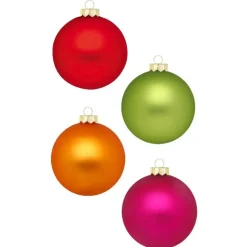 Inge Christmas Kerstballen - 12x - gekleurd - 8 cm - glas