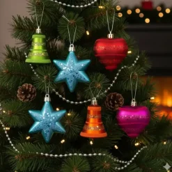 Inge Christmas Kerstballen - figuren - kunststof - 9 cm