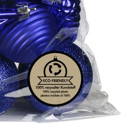 Inge Christmas kerstballen - 30 delig - kunststof - kobalt blauw