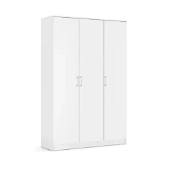 Interiax Kledingkast 'Amelie' - Wit - 3 Deurs - 180x120x54 cm