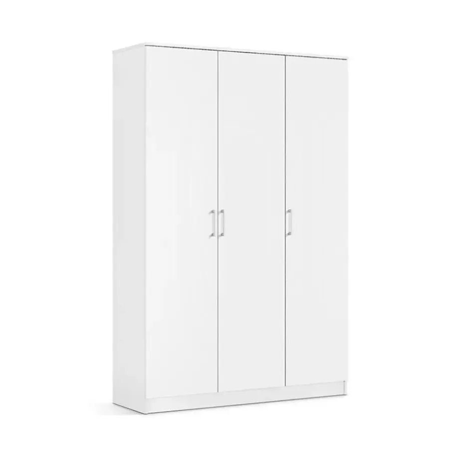 Interiax Kledingkast 'Amelie' - Wit - 3 Deurs - 180x120x54 cm