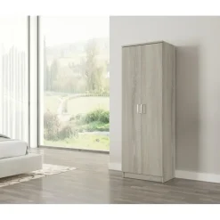 Interiax Kledingkast 'Amelie' - Sonoma Eik - 2 Deurs - 180x60x40 cm