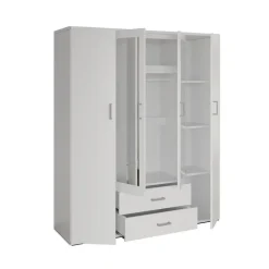 Interiax Kledingkast 'Lena' - Sonoma Eik - 4 Deurs - 185x160x52cm