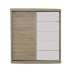 Interiax Kledingkast 'Mila' - Sonoma Eik - Schuifdeurkast - 197x182x52 cm