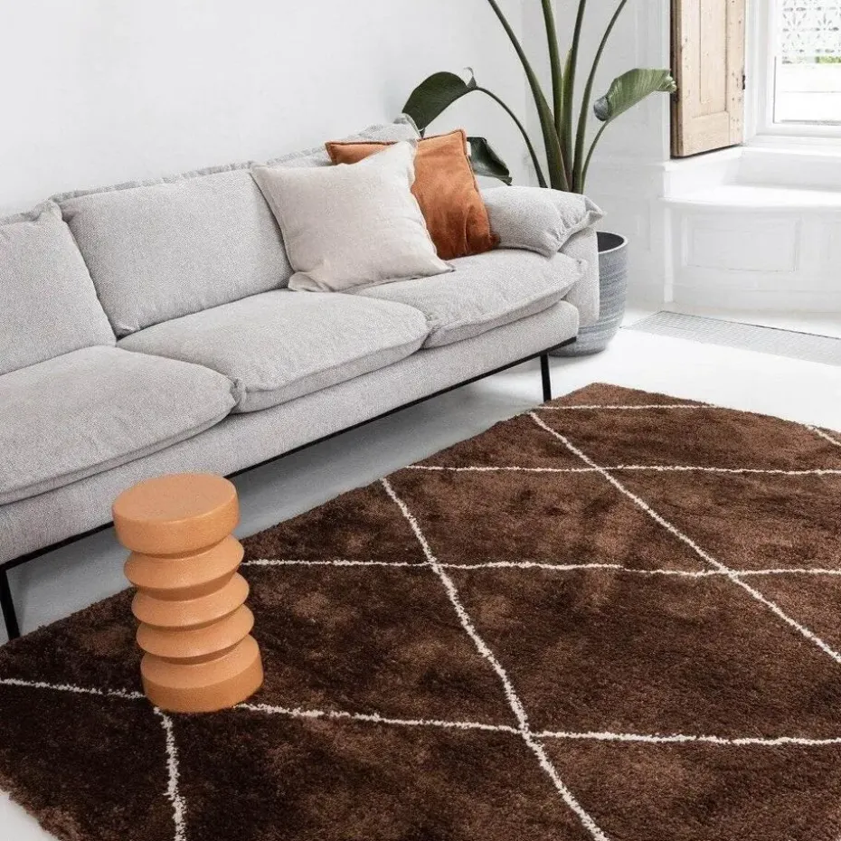 Interieur05 berber vloerkleed Nea roest/creme - 190 x 135 cm