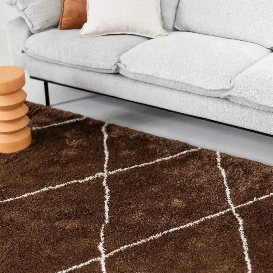 Interieur05 berber vloerkleed Nea roest/creme - 190 x 135 cm