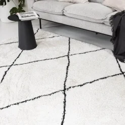 Interieur05 berber vloerkleed Nea wit/zwart - 330 x 240 cm