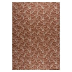 Interieur05 Buitenkleed Deco roest/wit - 290 x 200 cm