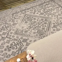 Interieur05 buitenkleed zwart/wit Nova - 290 x 200 cm