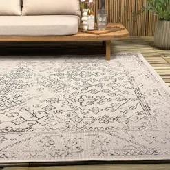 Interieur05 buitenkleed zwart/wit Nova - 290 x 200 cm