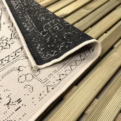 Interieur05 buitenkleed zwart/wit Nova - 290 x 200 cm