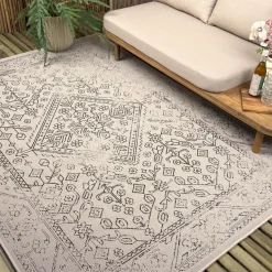 Interieur05 buitenkleed zwart/wit Nova - 290 x 200 cm