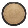 Interieur05 EVA Interior rond Vloerkleed Jute Naturel/Antraciet - 240 x 240 cm