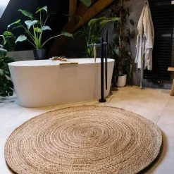 Interieur05 EVA Interior rond vloerkleed Jute naturel - 150 x 150 cm