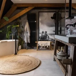 Interieur05 EVA Interior rond vloerkleed Jute naturel - 150 x 150 cm