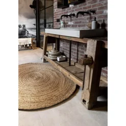 Interieur05 EVA Interior rond vloerkleed Jute naturel - 150 x 150 cm