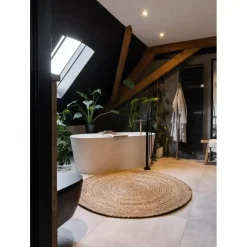 Interieur05 EVA Interior rond vloerkleed Jute naturel - 150 x 150 cm