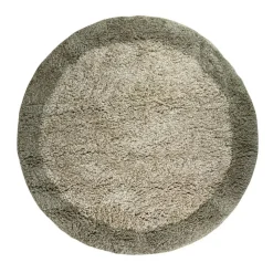 Interieur05 hoogpolig vloerkleed polyester Pilo groen/beige - 240 x 240 cm