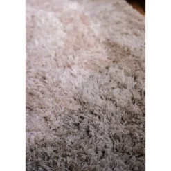 Interieur05 hoogpolig vloerkleed polyester Pilo groen/beige - 240 x 240 cm