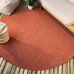 Interieur05 rond buitenkleed roest Tone - 200 x 200 cm