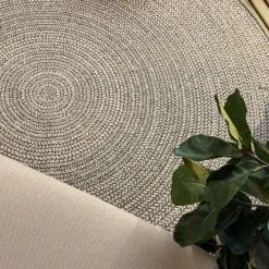 Interieur05 rond buitenkleed grijs Solid - 200 x 200 cm