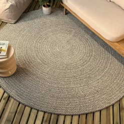 Interieur05 rond buitenkleed grijs Solid - 200 x 200 cm