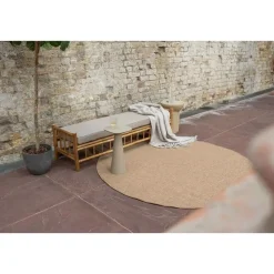 Interieur05 rond buitenkleed jute naturel uni - 240 x 240 cm