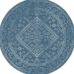 Interieur05 rond buitenkleed blauw Nova - 200 x 200 cm