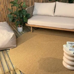 Interieur05 rond buitenkleed geel/okergeel Tone - 200 x 200 cm