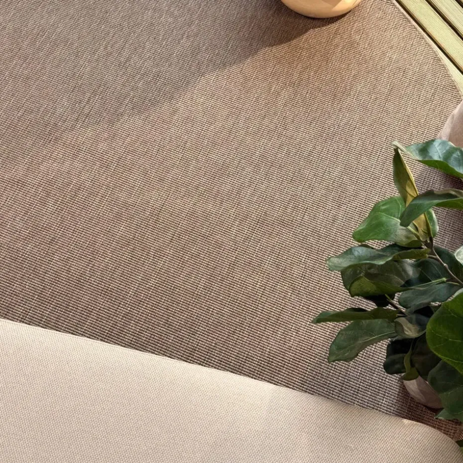 Interieur05 rond buitenkleed linnen Tone - 240 x 240 cm