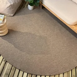 Interieur05 rond buitenkleed linnen Tone - 240 x 240 cm