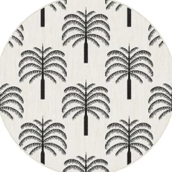 Interieur05 rond buitenkleed zwart/wit Oase - 200 x 200 cm