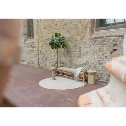 Interieur05 rond buitenkleed jute naturel zigzag - 200 x 200 cm