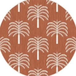 Interieur05 rond buitenkleed roest Oase - 200 x 200 cm